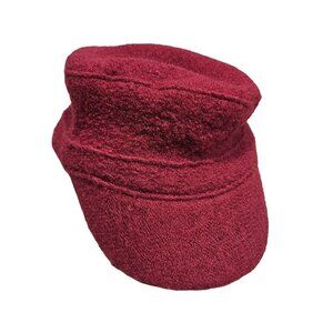 Red Wool DP Outdoors Cap Women's Minimalist Design One Size Art You Wear Artsy